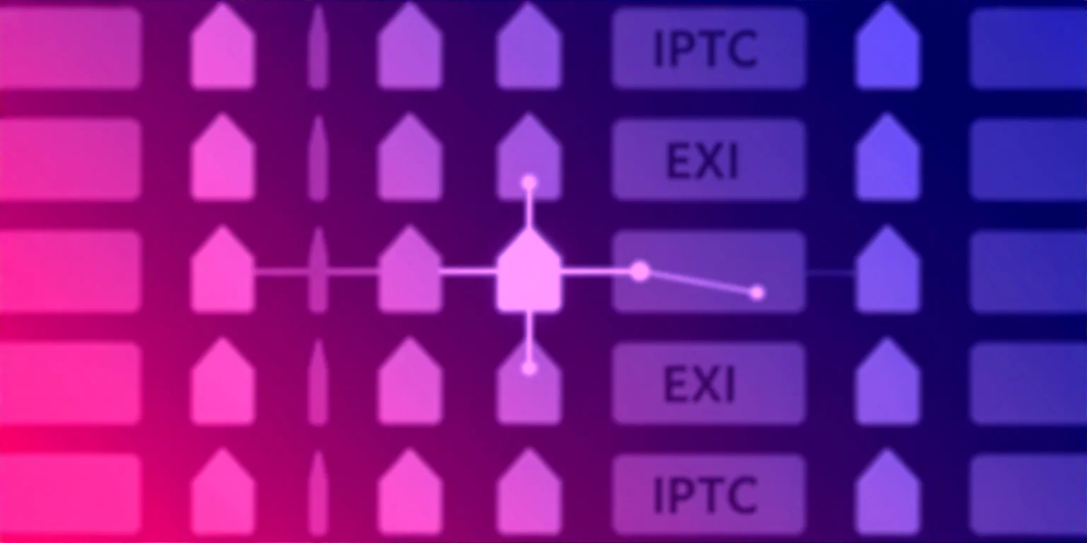 Neon interface with metadata glyphs representing ComfyUI workflow compliance infrastructure