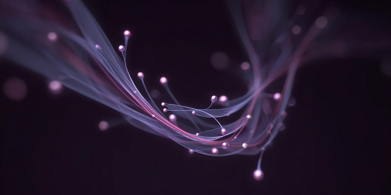 Abstract visualization: Digital image collections flowing through organizational pathways