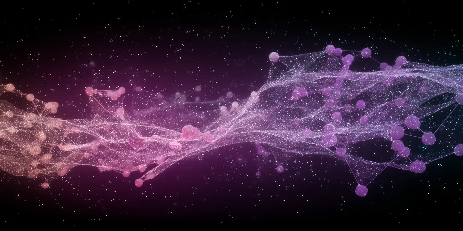 Abstract visualization of institutional memory fading despite abundant content creation